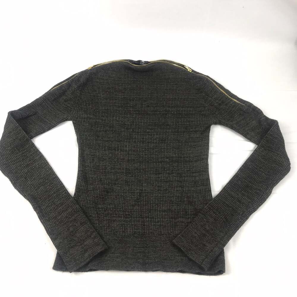 G by Guess zip‎ long sleeve top med